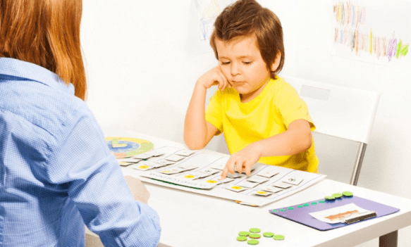 Child reading book